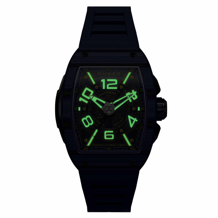 Nubeo Parker Automatic Carbon Blue Limited Edition angled shot picture