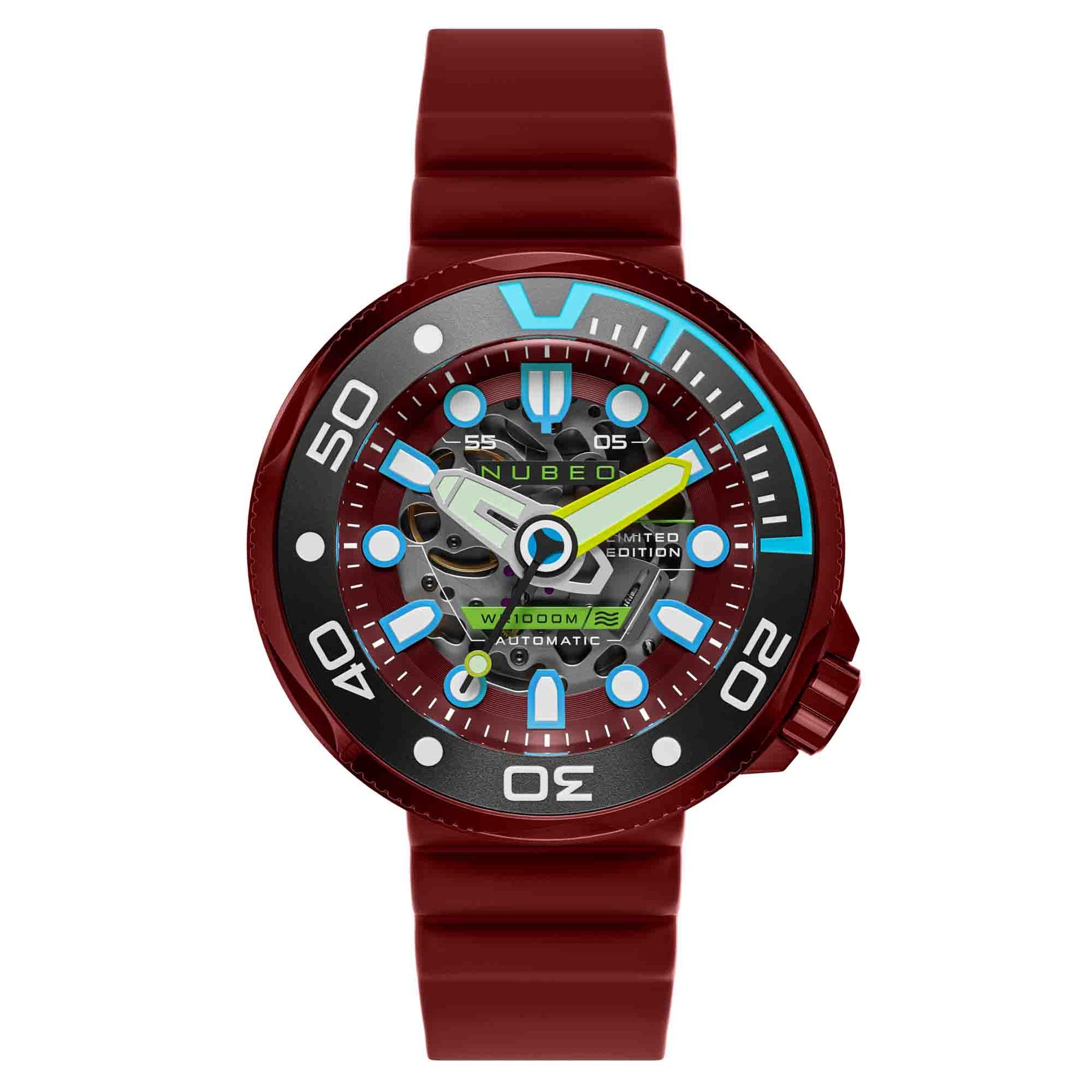Nubeo Ventana Skeleton Automatic Limited Edition Merlot Red