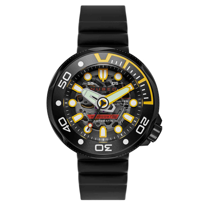 Nubeo Ventana Skeleton Automatic Limited Edition Wet Suit Black angled shot picture