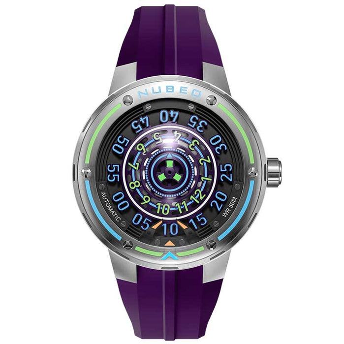 Nubeo Orbiter Automatic Planetary Purple Limited Edition angled shot picture