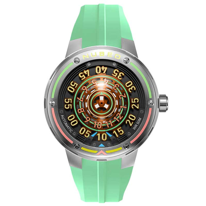 Nubeo Orbiter Automatic Cosmic Moss Limited Edition angled shot picture