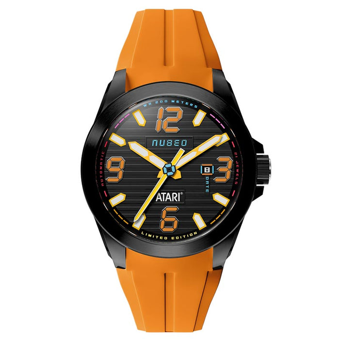 Nubeo Torrent Automatic Atari Rainbow Orange Curve Limited Edition angled shot picture