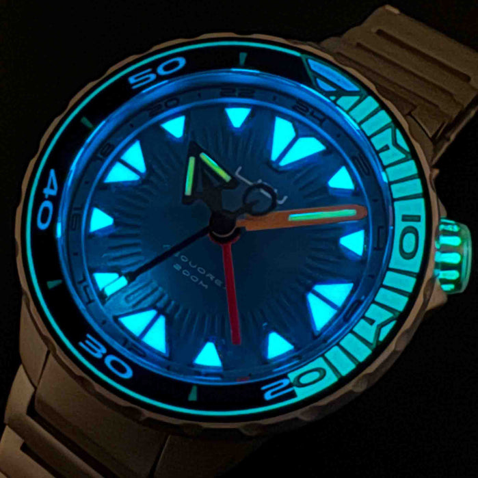 OVD UW Aequorea II Automatic Tritium Deep Blue angled shot picture