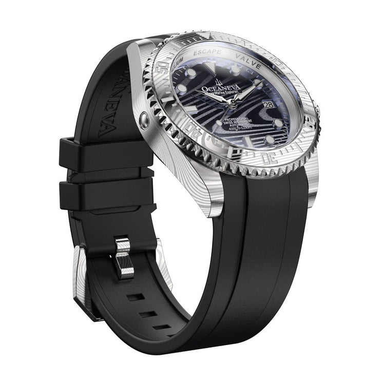 Oceaneva Deep Marine Explorer II Damascus Navy Limited Edition