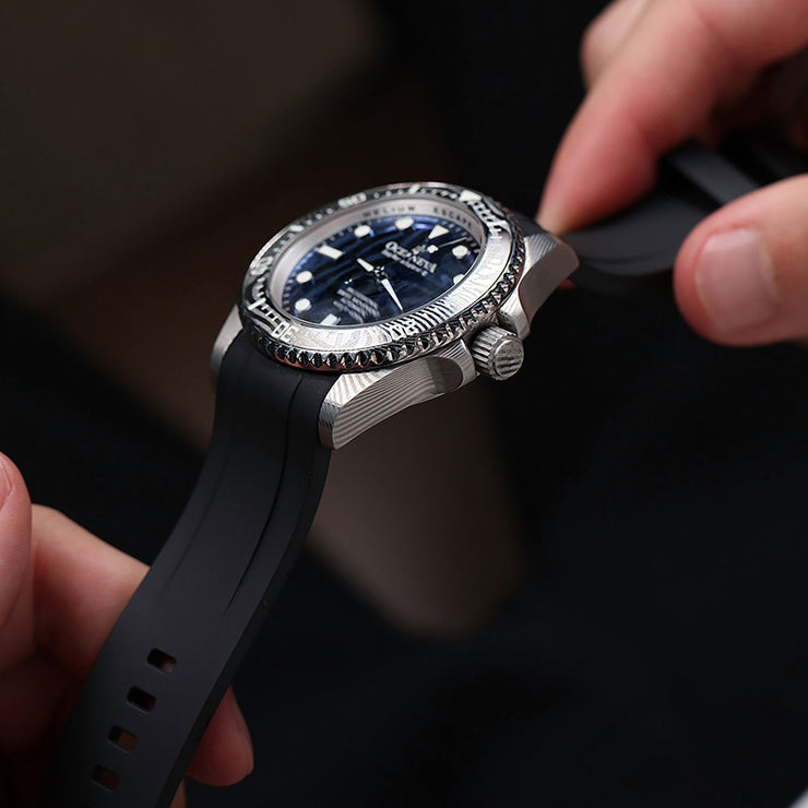Oceaneva Deep Marine Explorer II Damascus Navy Limited Edition