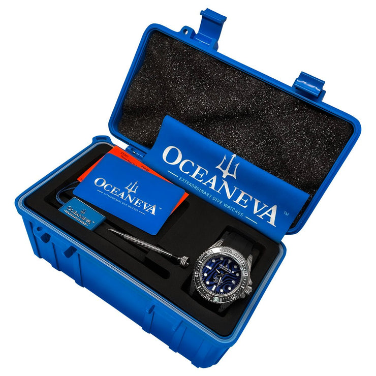 Oceaneva Deep Marine Explorer II Damascus Navy Limited Edition