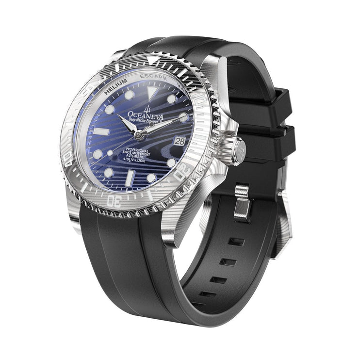 Oceaneva Deep Marine Explorer II Damascus Navy Limited Edition