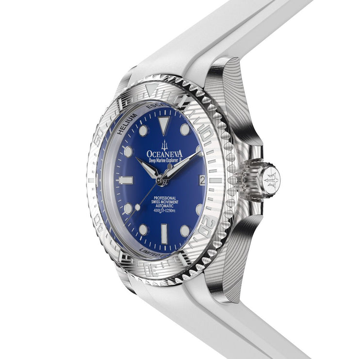 Oceaneva Deep Marine Explorer II Damascus Blue White Limited Edition