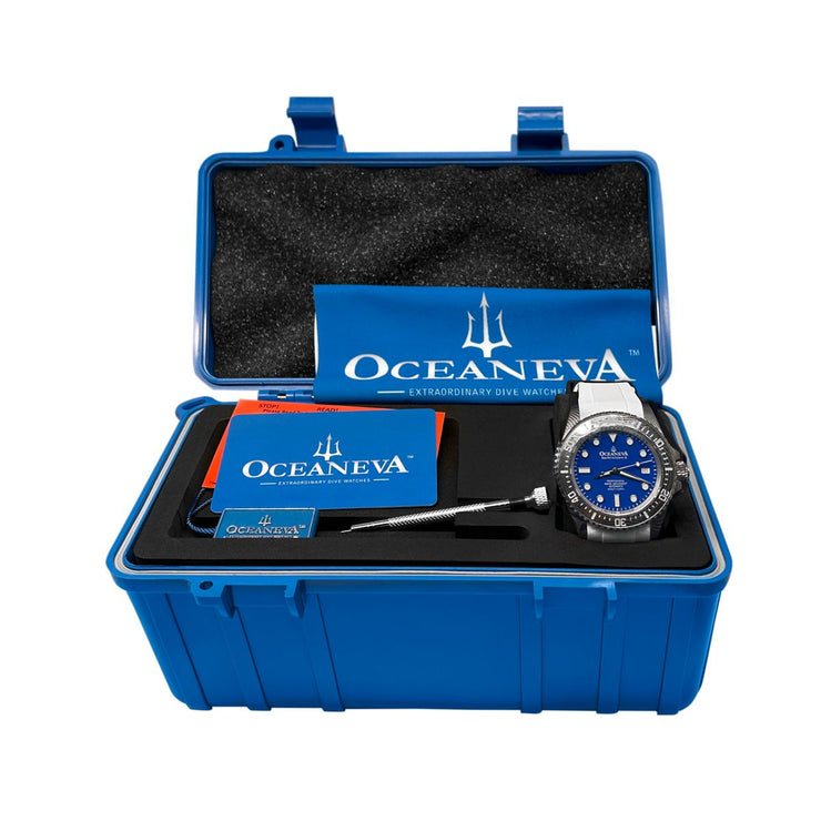 Oceaneva Deep Marine Explorer II Damascus Blue White Limited Edition