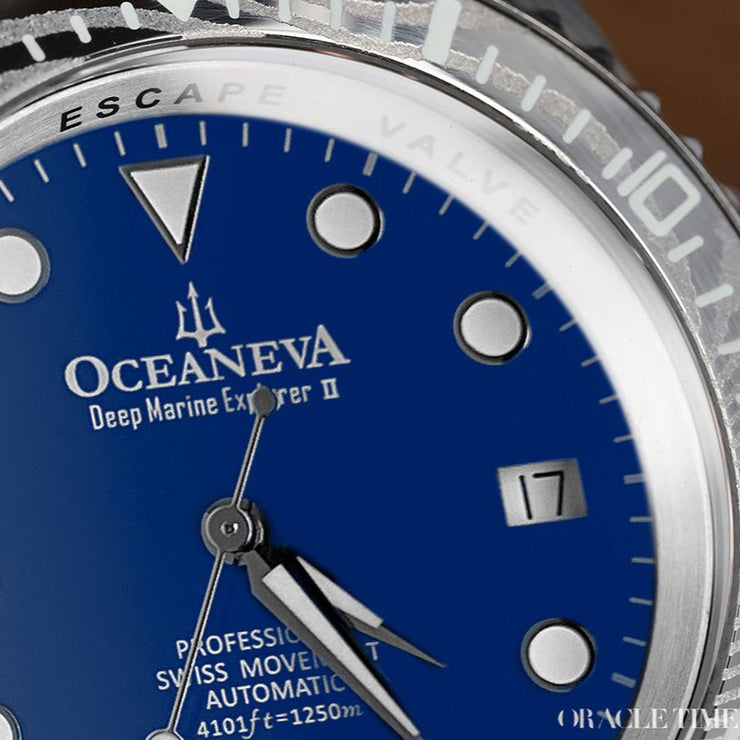 Oceaneva Deep Marine Explorer II Damascus Blue White Limited Edition