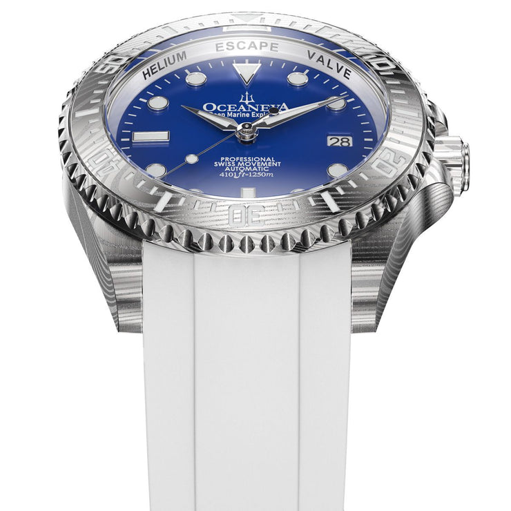 Oceaneva Deep Marine Explorer II Damascus Blue White Limited Edition