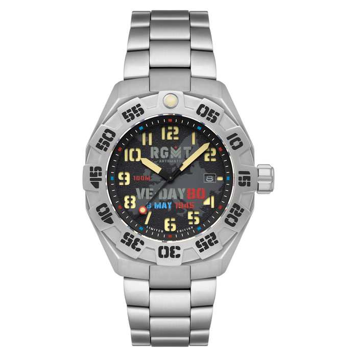 RGMT Field Master Automatic VE-Day 80th Limited Edition Commemoration Black angled shot picture