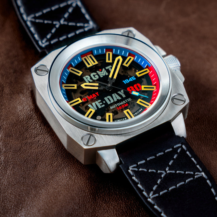 RGMT Altimeter Skeleton Automatic VE-Day 80th Limited Edition Freedom Black