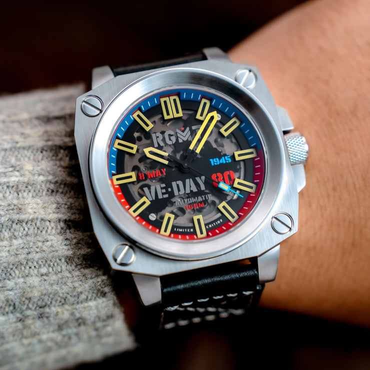 RGMT Altimeter Skeleton Automatic VE-Day 80th Limited Edition Freedom Black