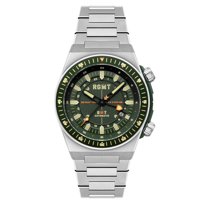 RGMT Marksman GMT Automatic Moss Green angled shot picture