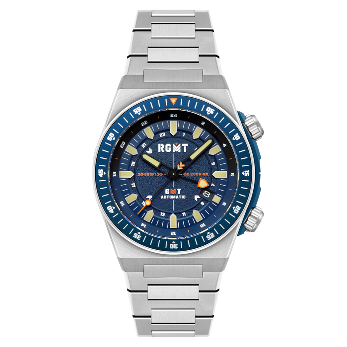 RGMT Marksman GMT Automatic Royal Blue angled shot picture