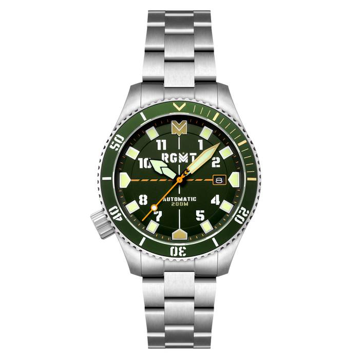 RGMT Recon Diver Automatic Deep Green angled shot picture