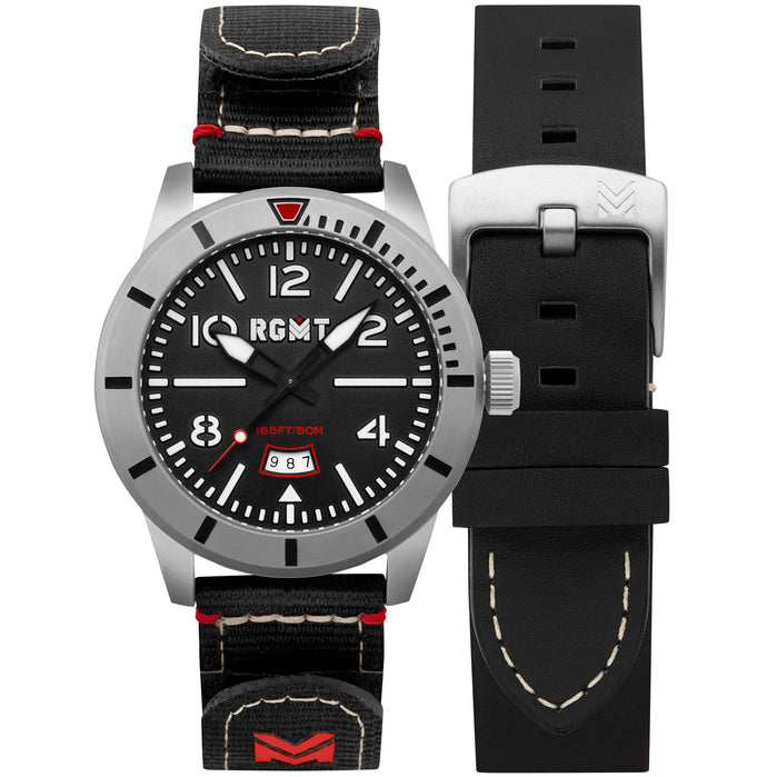 RGMT Military 3 Hands Date Target Black angled shot picture