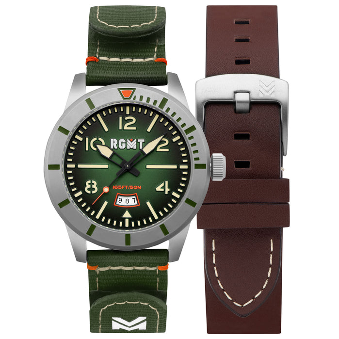 RGMT Military 3 Hands Date Green angled shot picture