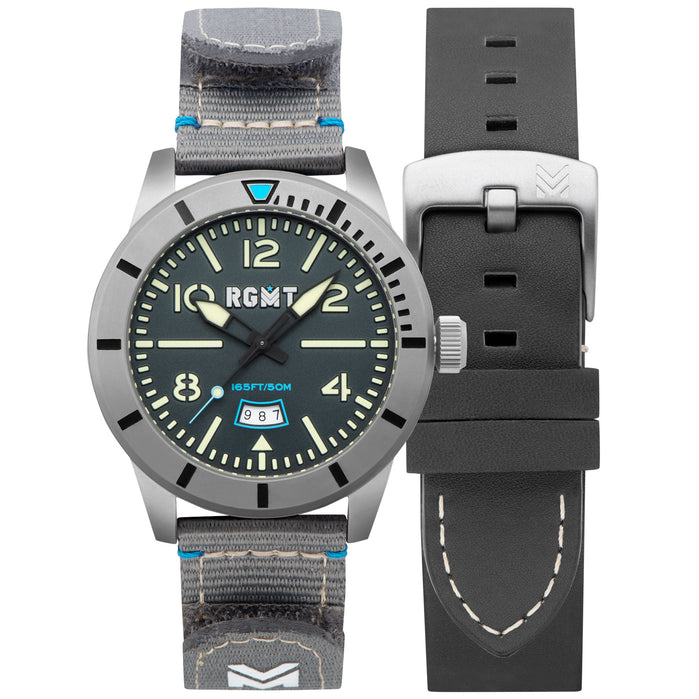 RGMT Military 3 Hands Date Granite angled shot picture