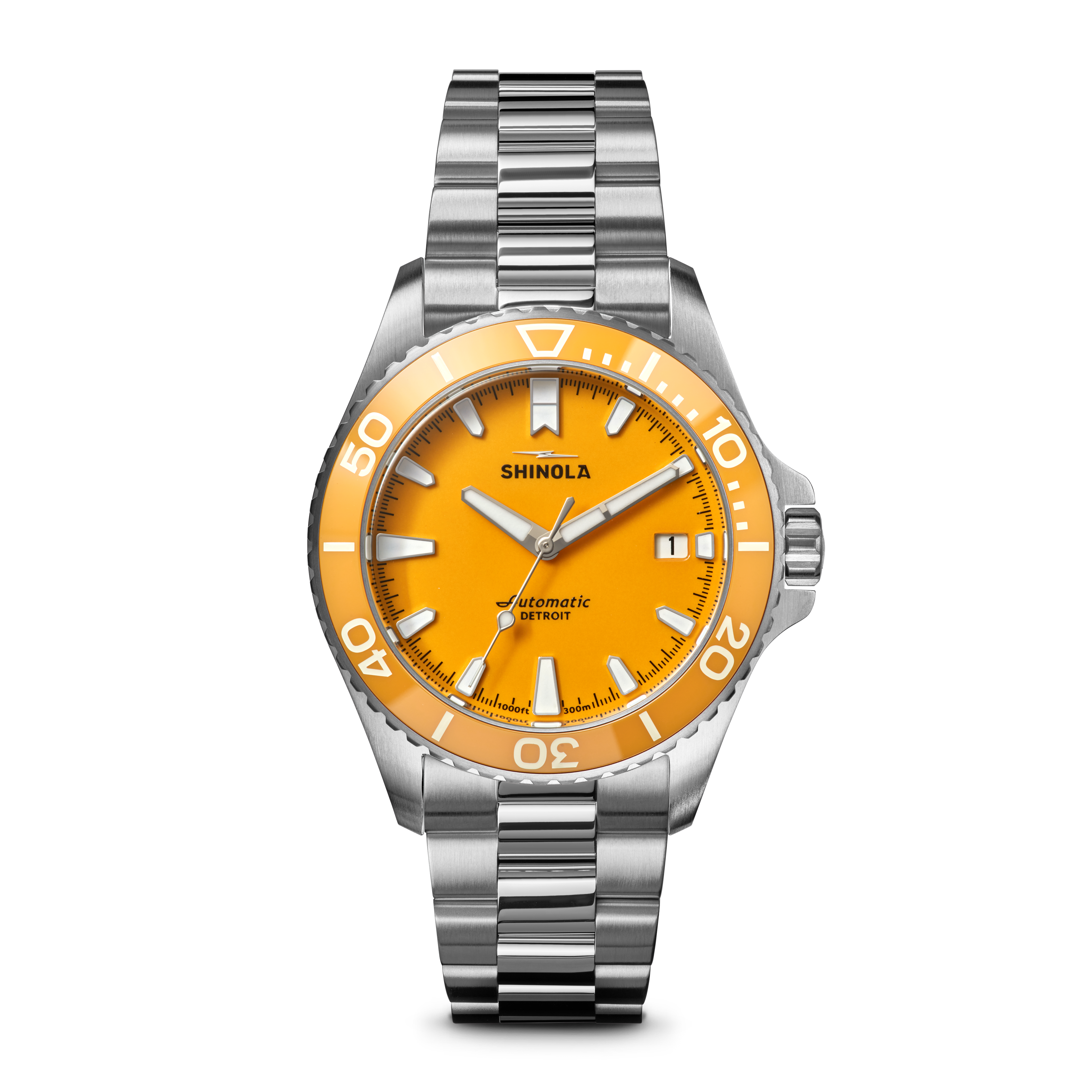Shinola Monster Automatic Lake Huron 39mm Sun Lake Orange