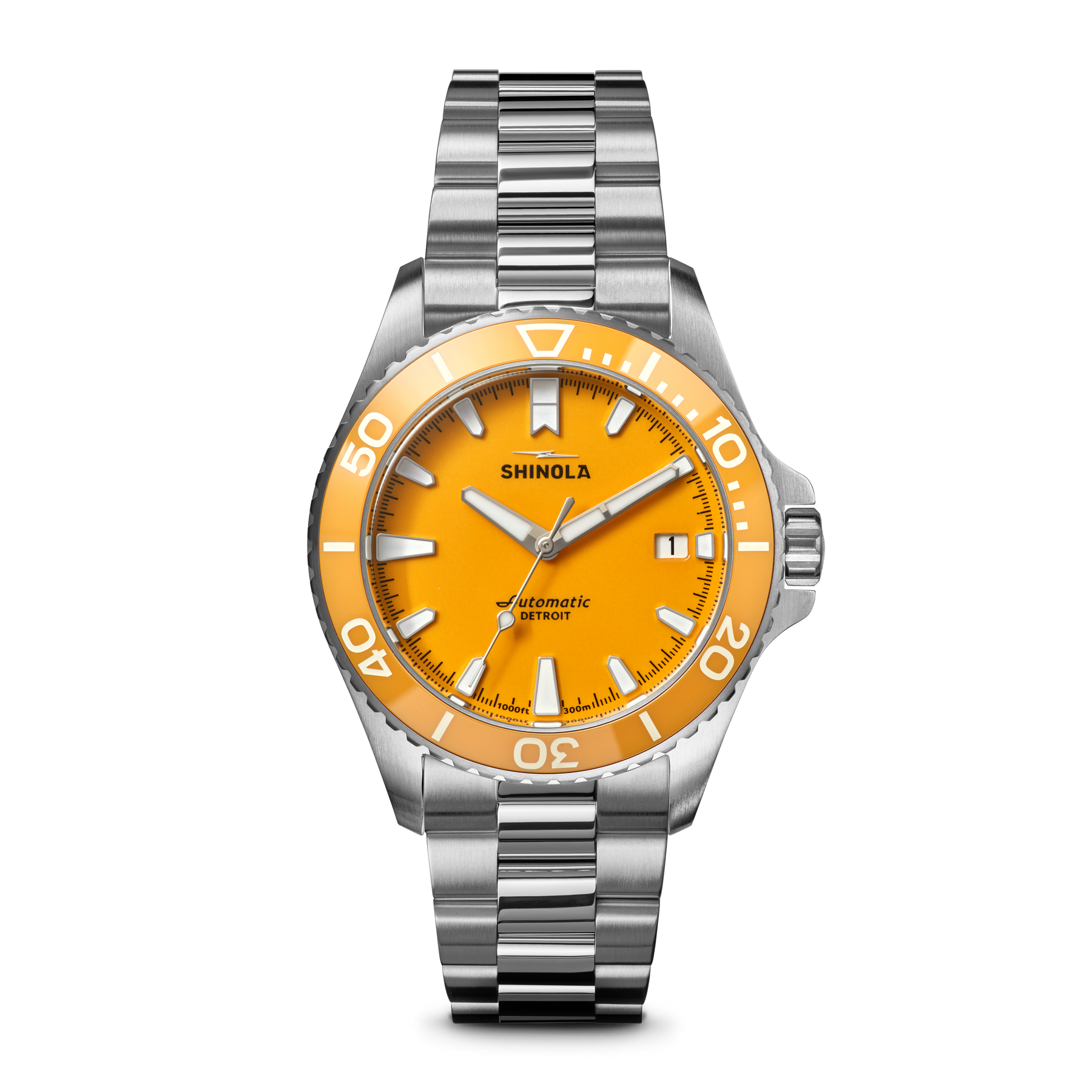 Shinola Monster Automatic Lake Huron 39mm Sun Lake Orange