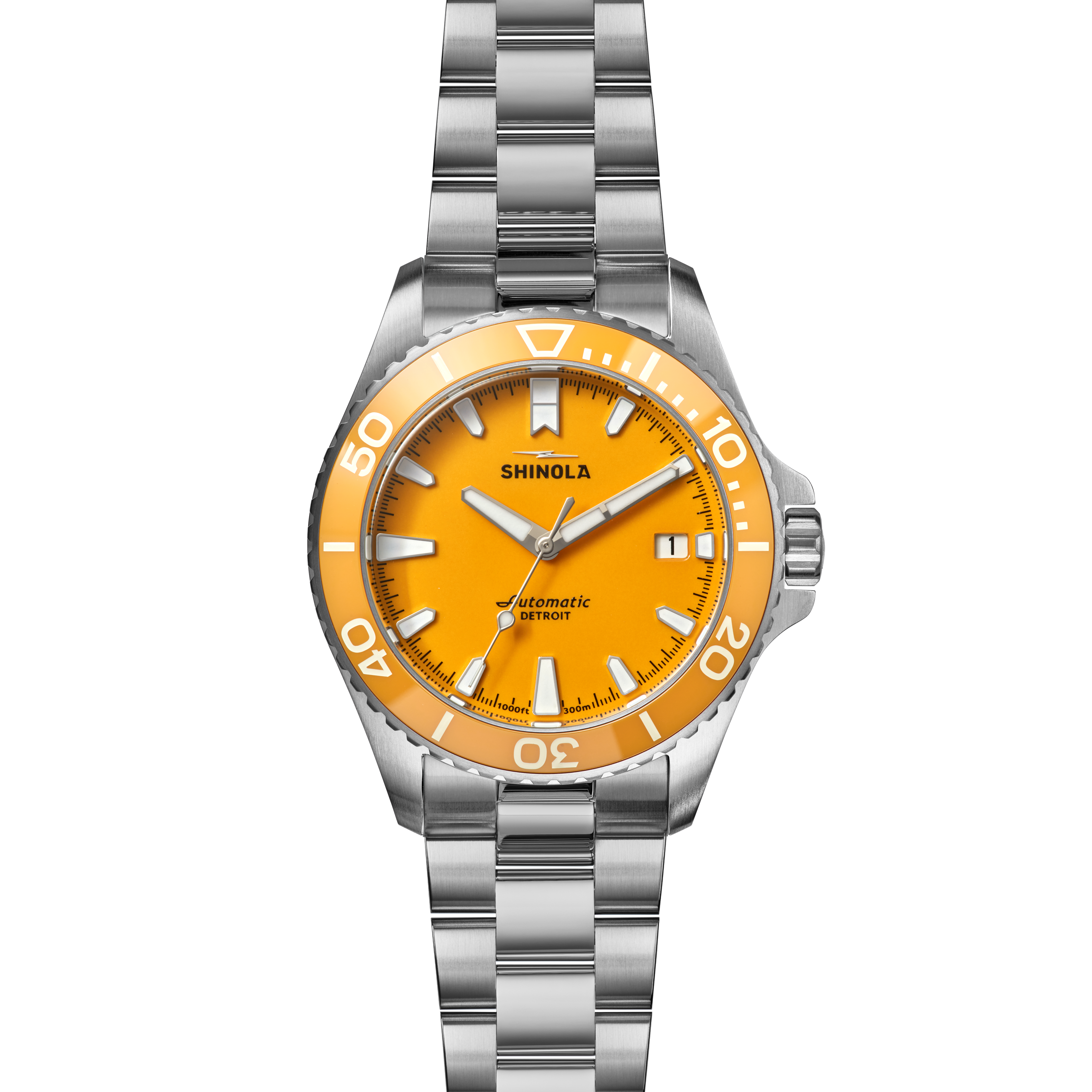 Shinola Monster Automatic Lake Huron 39mm Sun Lake Orange
