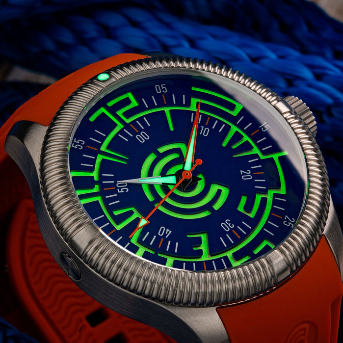 Ocean Crawler Lume Rush Diver Automatic Blue angled shot picture