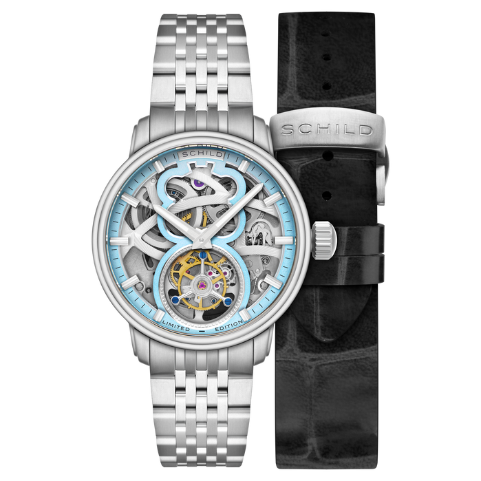 Schild Maximillian Tourbillon Limited Edition Marine Teal angled shot picture