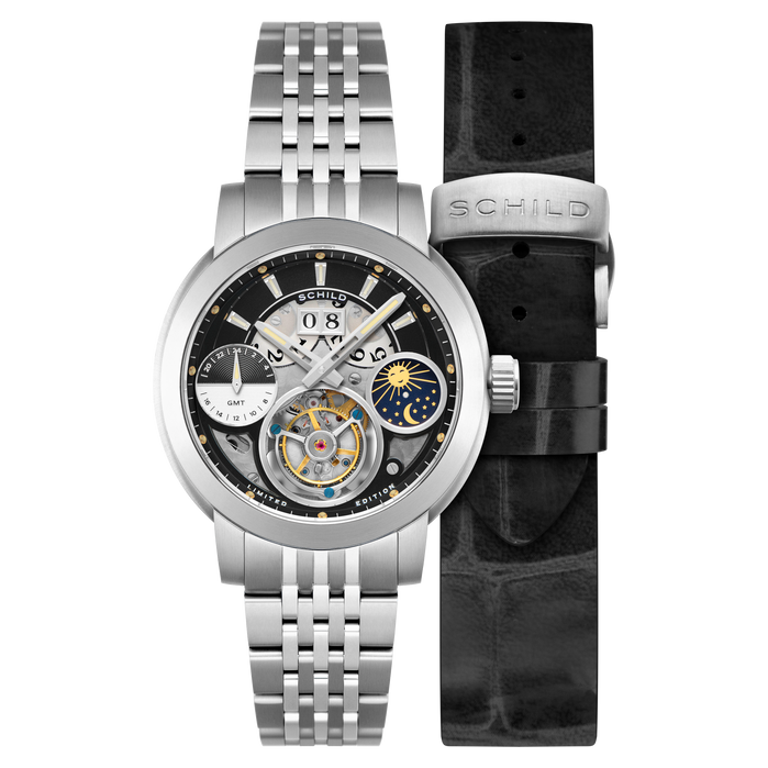 Schild Heinrich GMT Tourbillon Limited Edition Raven Black angled shot picture