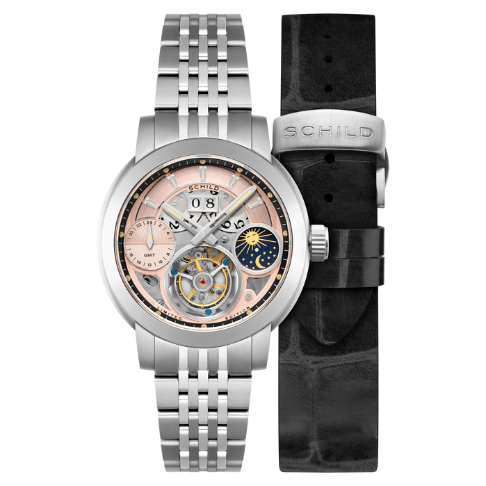 Schild Heinrich GMT Tourbillon Limited Edition Sunset Peach angled shot picture
