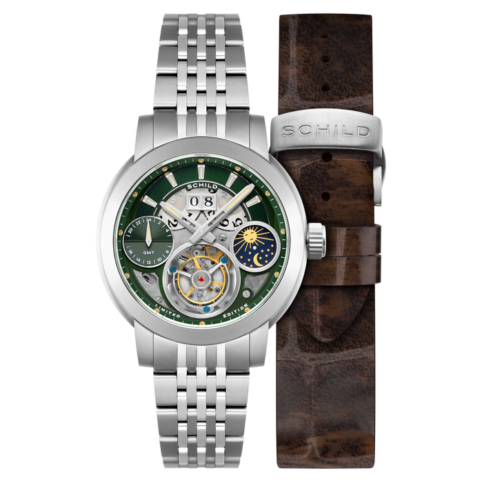 Schild Heinrich GMT Tourbillon Limited Edition Jade Green angled shot picture