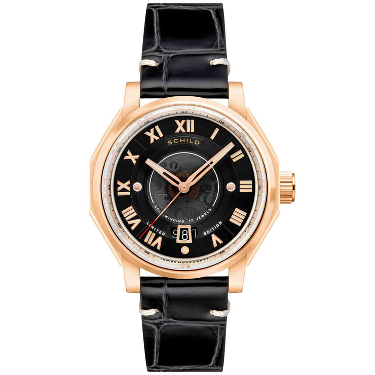 Schild Johann Swiss Automatic Rose Gold Black