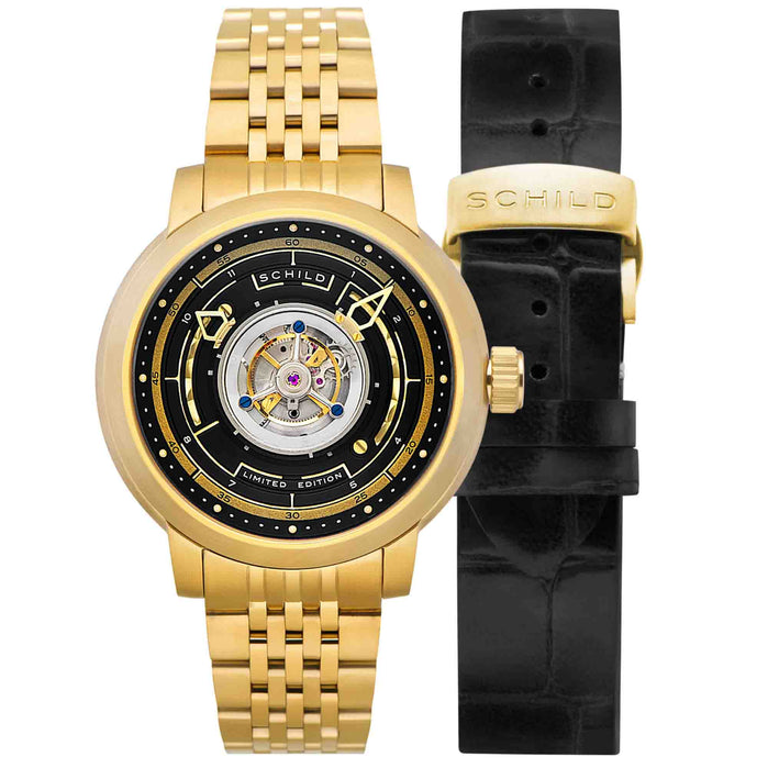 Schild Heinrich Cyclone Tourbillon Black Gold Limited Edition angled shot picture