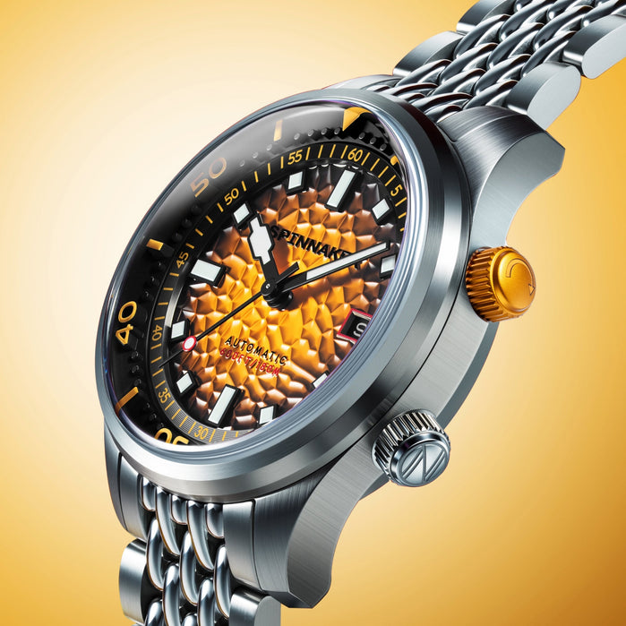 Spinnaker Bradner Automatic Saffron Splash angled shot picture