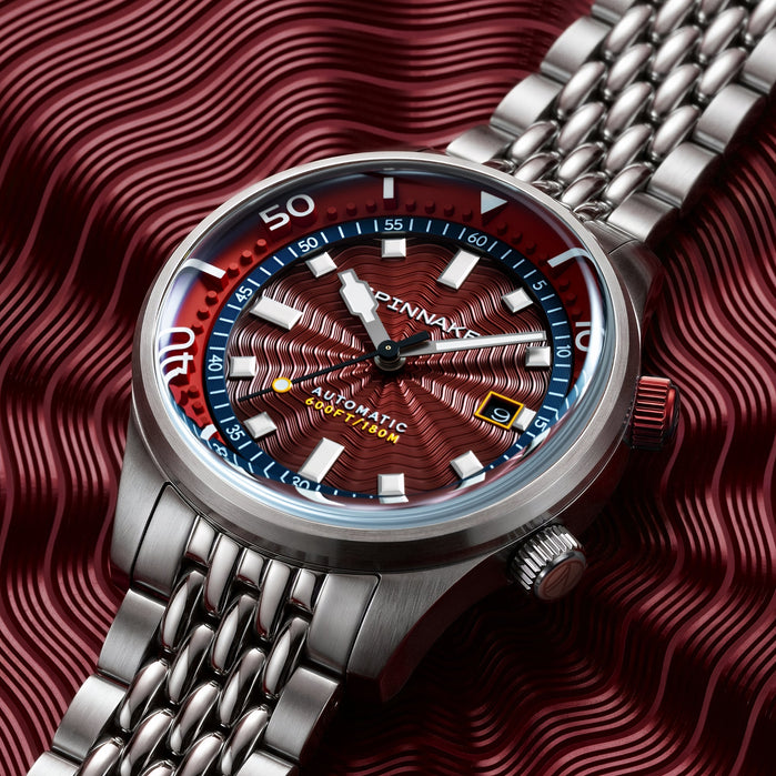 Spinnaker Bradner Automatic Burgundy Surge angled shot picture
