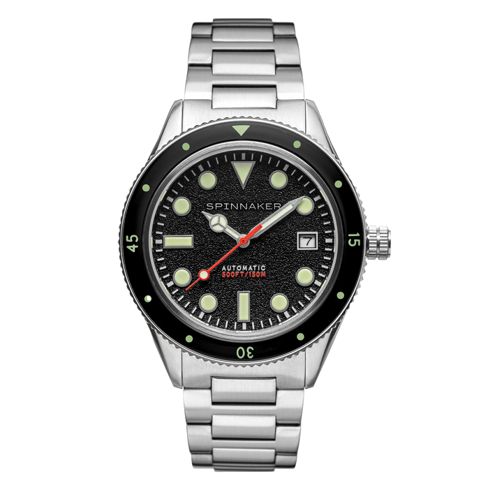 Spinnaker Cahill Mid-Size Automatic Sable Black angled shot picture