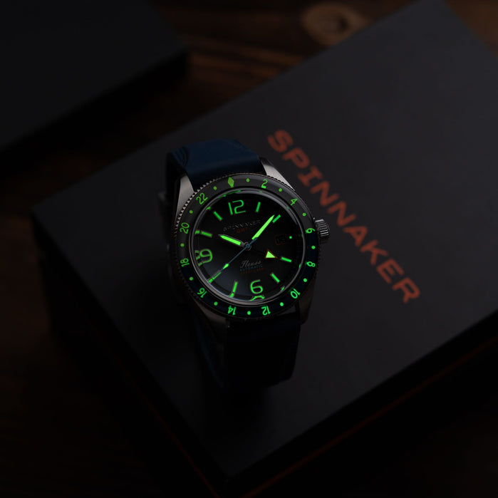 Fleuss GMT Automatic Deep Grey angled shot picture