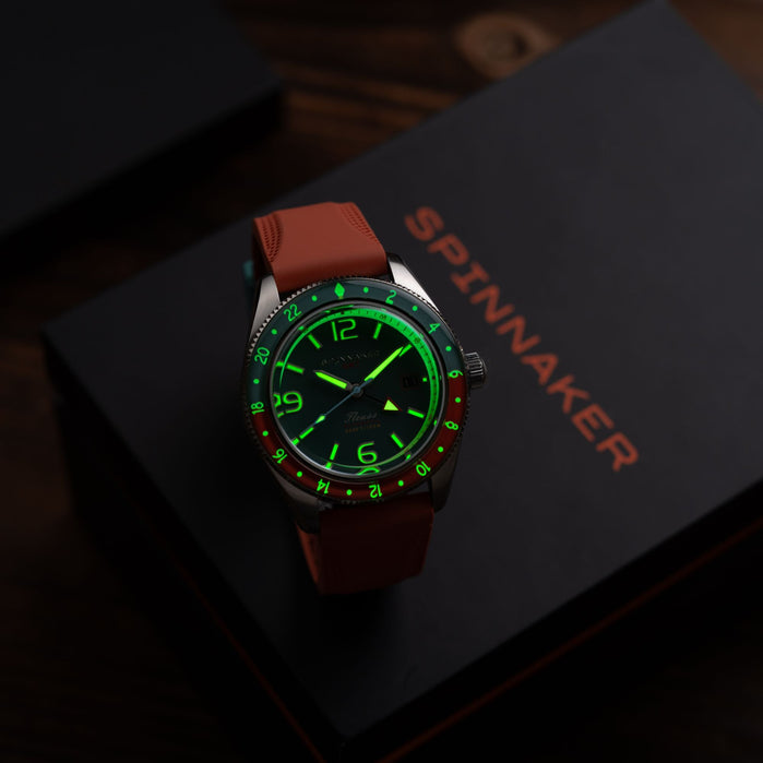 Fleuss GMT Automatic Tropical Green angled shot picture