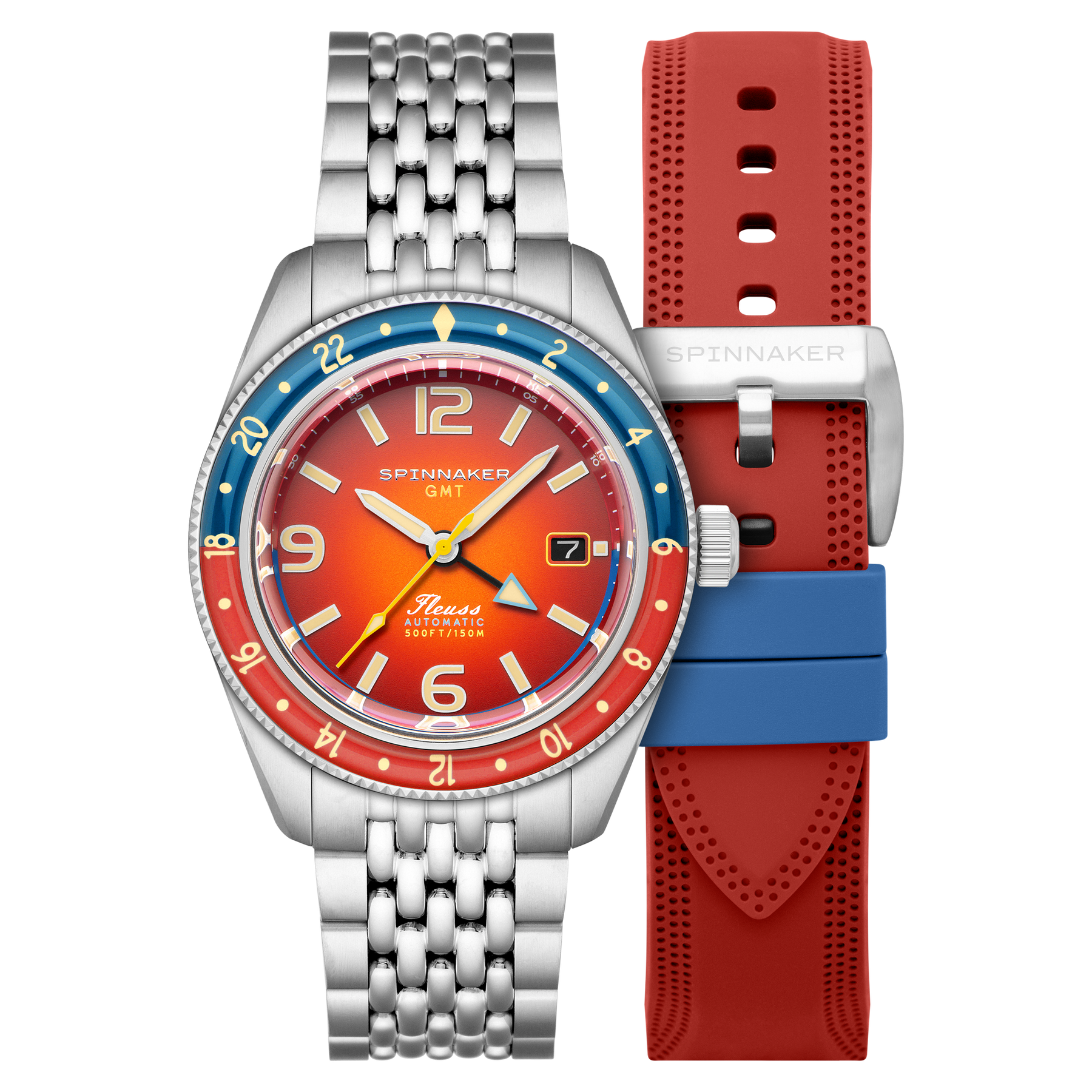 Spinnaker Fleuss GMT Automatic Burnt Orange | Watches.com