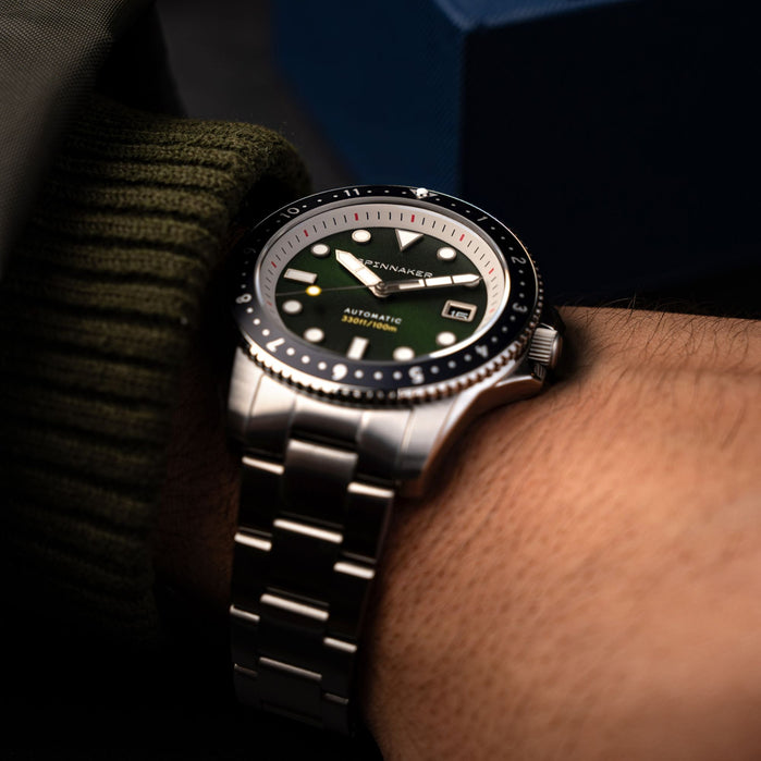 Croft Pioneer Automatic Jade Green angled shot picture
