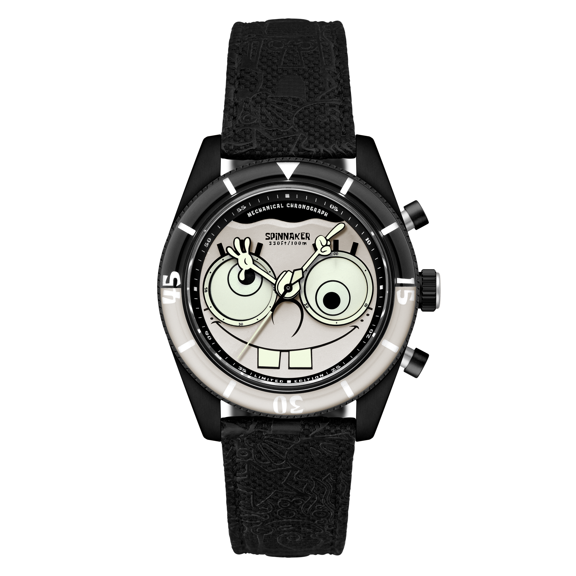 【超希少】Y2K JH DESIGN ジェフハミルトン ルーニートゥーンズ 肉厚 Spinnaker Fleuss Mechanical Chronograph SpongeBob SquarePants