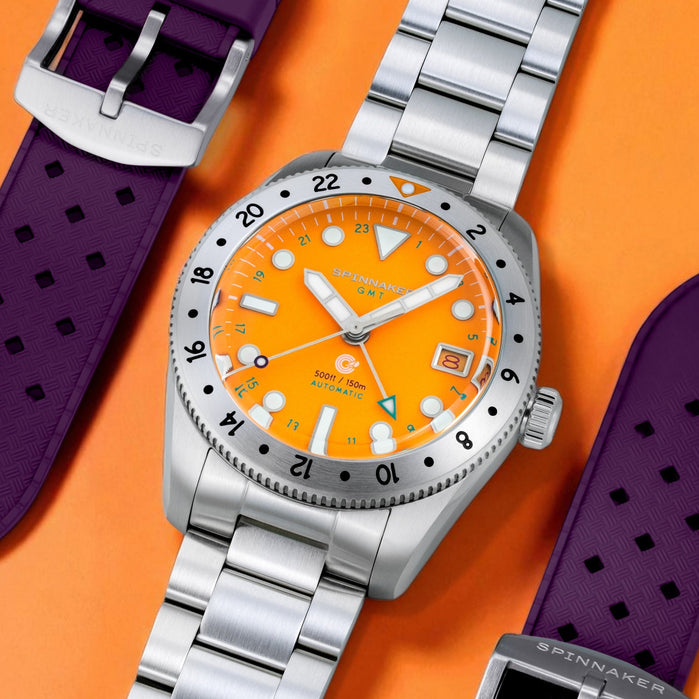 Spinnaker Croft 39 GMT Automatic Solar Burst angled shot picture