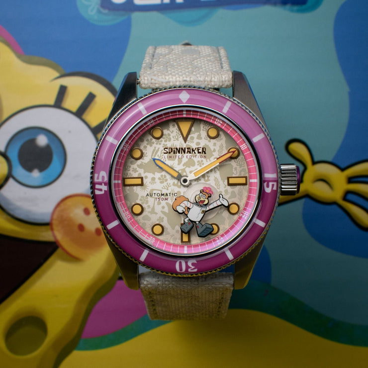 Spinnaker Fleuss Automatic Spongebob Squarepants Frenemies Limited Edition Sandy White