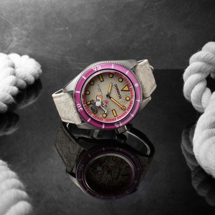 Spinnaker Fleuss Automatic Spongebob Squarepants Frenemies Limited Edition Sandy White