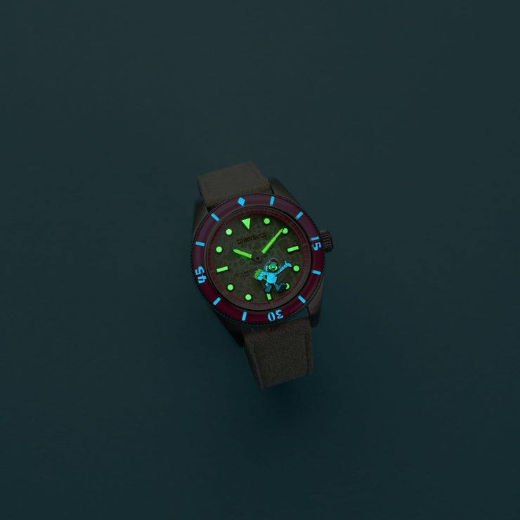 Spinnaker Fleuss Automatic Spongebob Squarepants Frenemies Limited Edition Sandy White