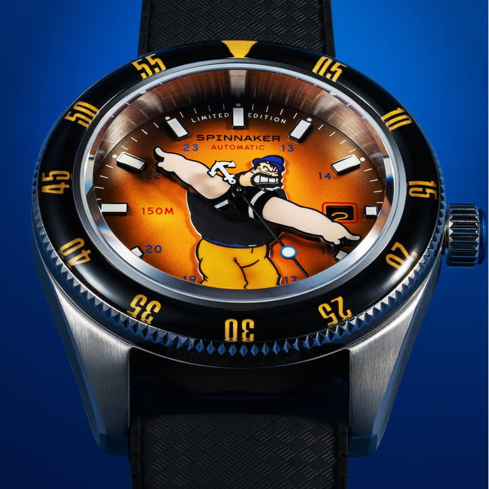 Spinnaker Fleuss Automatic Popeye Bronemies Limited Edition Brutus Yellow angled shot picture