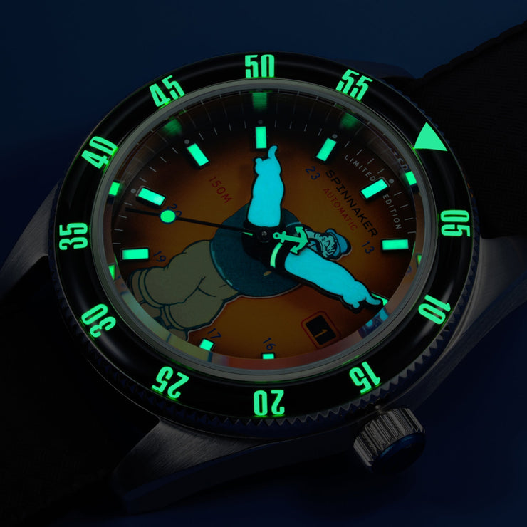 Spinnaker Fleuss Automatic Popeye Bronemies Limited Edition Brutus Yellow