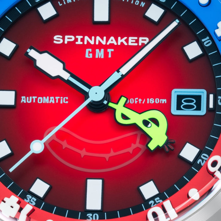 Spinnaker Bradner GMT Automatic SpongeBob SquarePants Bubbly Grins Limited Edition Mr. Krabs Red