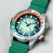 Spinnaker Bradner GMT Automatic SpongeBob SquarePants Bubbly Grins Limited Edition Squidward Green